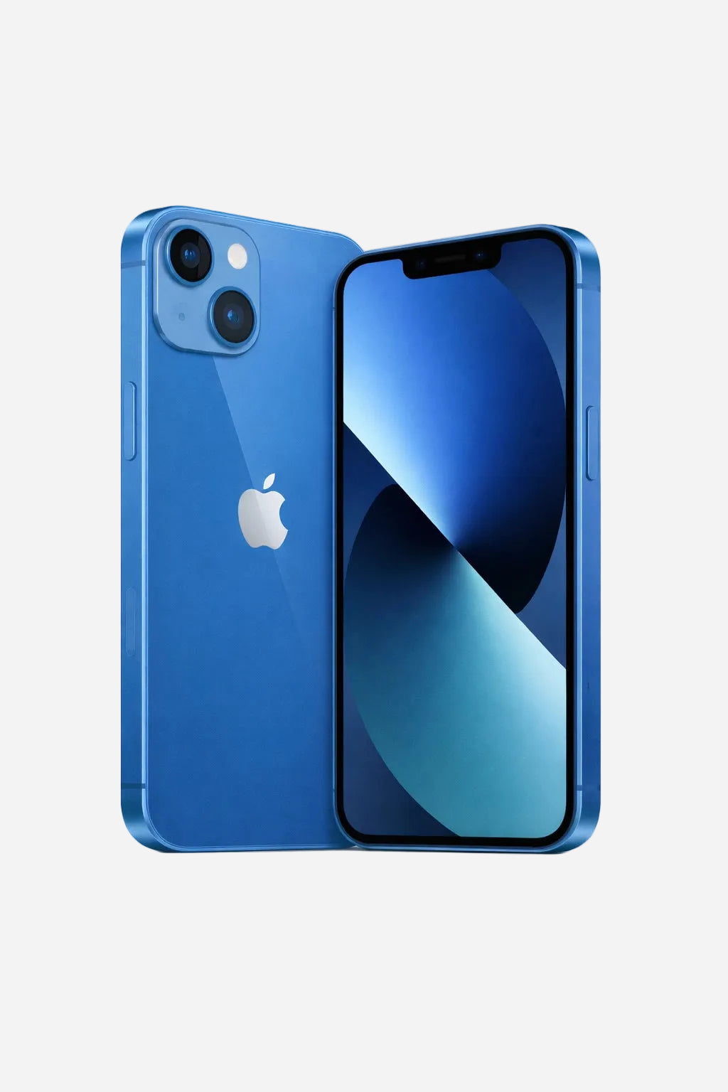 Symbolbild: Apple IPhone 13 in Blue mit Vorder- und Rückseite 