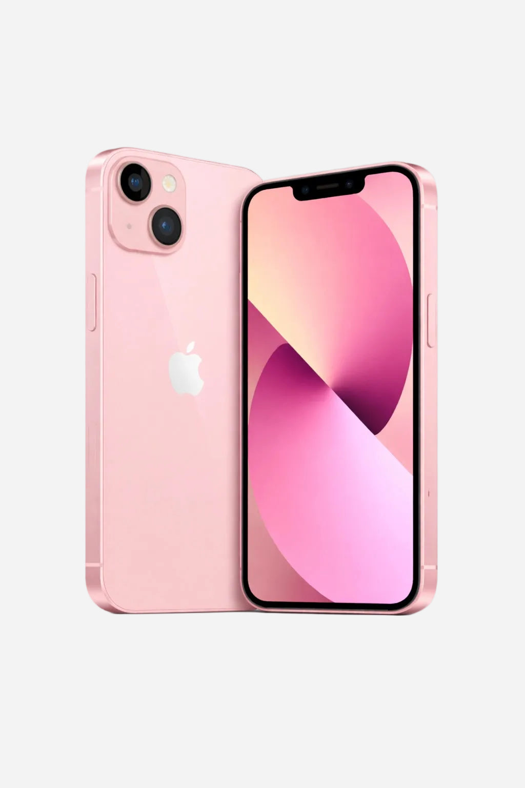 Symbolbild: Apple Iphone 13 in Pink mit Vorder- und Rückseite