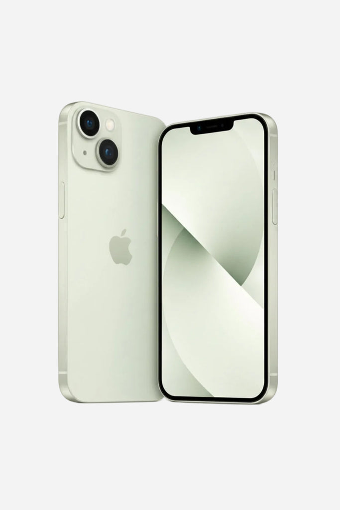 Symbolbild: Apple IPhone 15 in Green mit Vorder- und Rückseite 